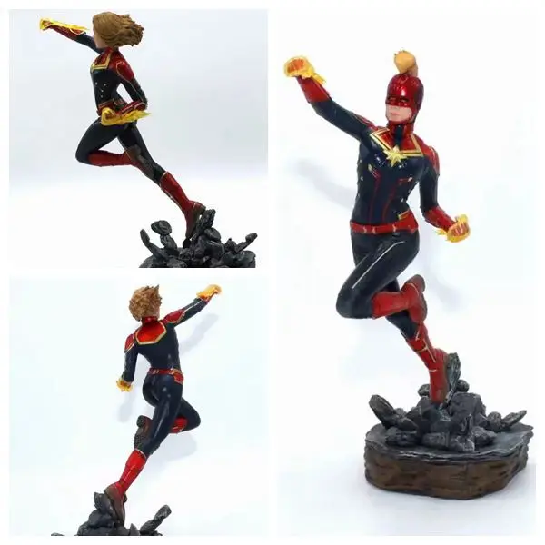 

24cm Iron Studios 1/10 Scale Captain Marvel Carol Danvers Figure Statue Collection Model Brinquedos Figurals