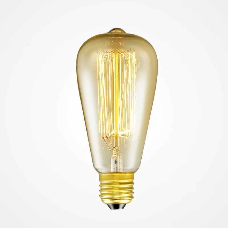 ST64 винтажный светильник Эдисона с лампами E26/27 цоколь 120 В/220 В лампы накаливания 40 Вт античный теплый светильник для дома подвесной светильник Dec