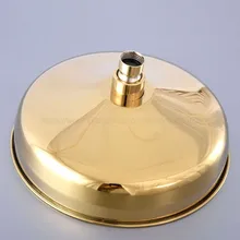 8 inch Round Shower Head Water Rains Shower Head Golden Brass Bathroom Shower & Wall Mounted Shower Arm zsh268 kemaidi bathroom shower head gooseneck square brass wall mount shower arm ultrathin bathroom shower head set