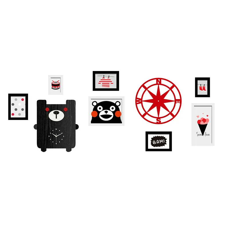 

Kumamoto Bear Photo Frame Set Wall Mounted Multi-frame Picture Frames Wall For Picture Painting Photo Collage Photo Frame Kits