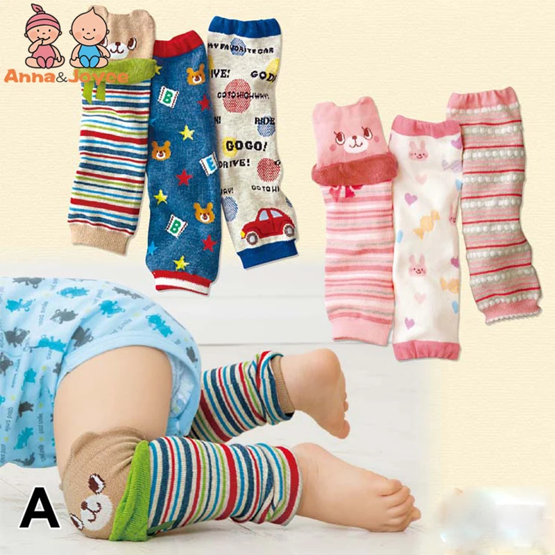 

3pairls/lot Cartoon Air Conditioning Baby Leg Warmers Baby Boys Girls Toddler knee-length Striped Leg Warmer