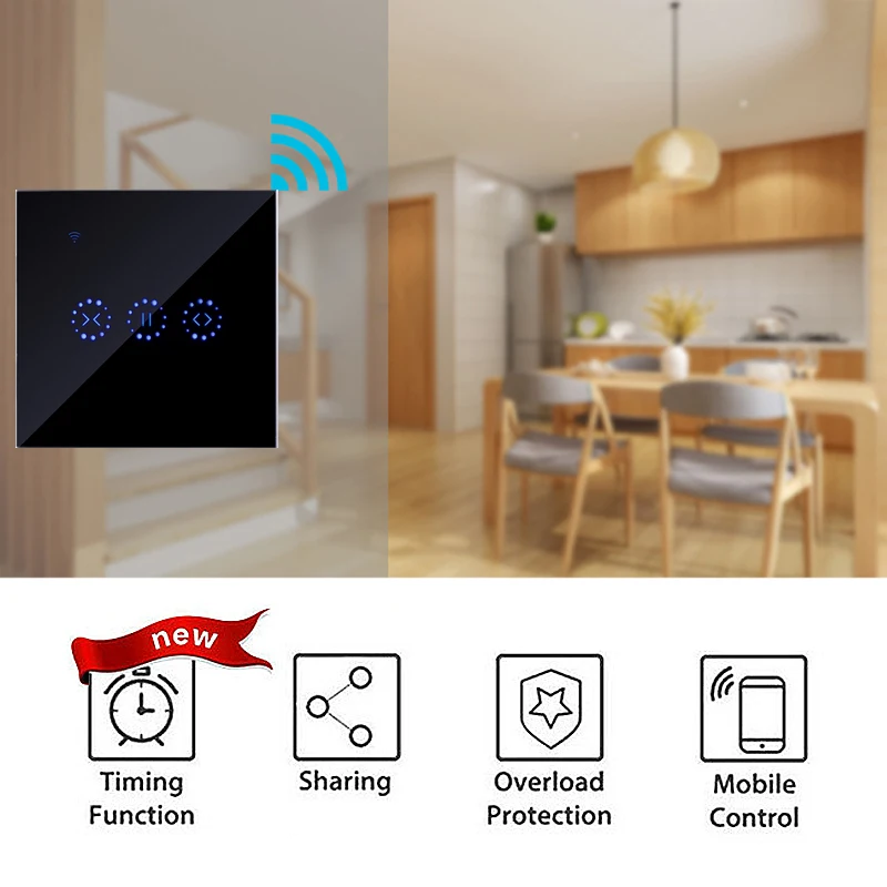 Умный дом, WiFi, электрические сенсорные жалюзи, занавес, переключатель Ewelink, приложение, голосовое управление, Alexa Echo, для механического ограничения, жалюзи, мотор