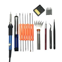 Горячая Многофункциональный Инструмент Регулируемая температура Электрический паяльник 60 Вт Сварка ПАЯЛЬНЫЕ НАКОНЕЧНИКИ