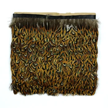 

Free shipping Ringneck Pheasant feathers fringe 10 yards trim pheasant feather trim for crafts supply