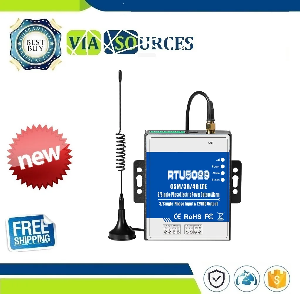 RTU5029 GSM 3G 4G LTE 3 Phase Loss Monitoring Alarm Power Failure Status Value Monitoring Modbus TCP