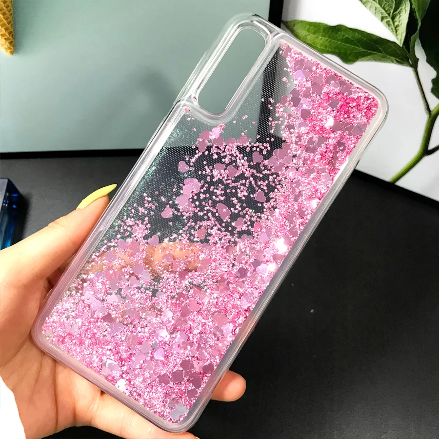 Блестящие чехлы с жидкостью для samsung galaxy A50 силиконовый мягкий чехол Samsung M10 M20 A10 A20