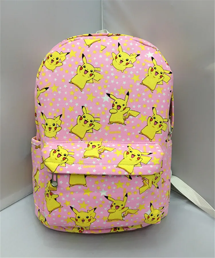 

pikachu colorful School School Bags For Lovely game fashion Pikachu Than Qiaqiu Backpack Travel Canvas Bag
