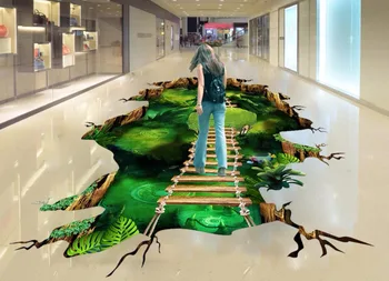 

Creative 3D Flooring Picture 3D Floor Murals Wallpaper For Room Fantasy forest road Photo Wallpaper PVC Self-adhesive Waterproof