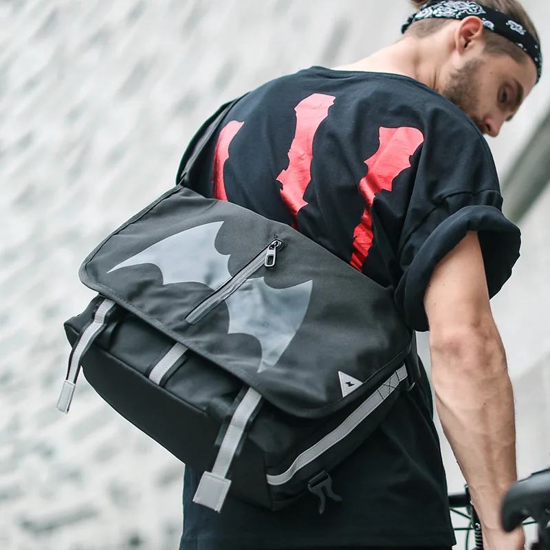 

New High Quality Trendy Men's Dead Fly Messenger Bag Fashion Casual Student Crossbody Bag Trend Nylon Waterproof Shoulder Bag
