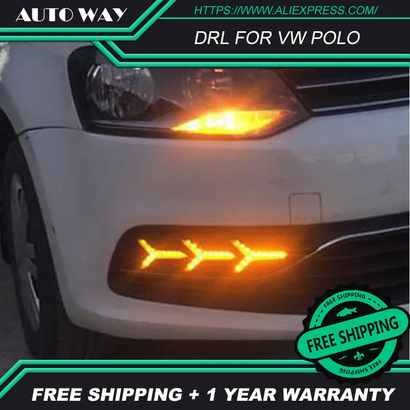 Free shipping ! 12V 6000k LED DRL Daytime running light case for VW