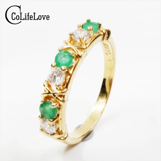 dazzling emerald silver ring 3mm flawless natural emerald gemstone ring solid sterling silver emerald wedding ring - Emerald Wedding Ring dazzling emerald silver ring 3mm flawless natural emerald gemstone ring solid sterling silver emerald wedding ring - Emerald Wedding Ring