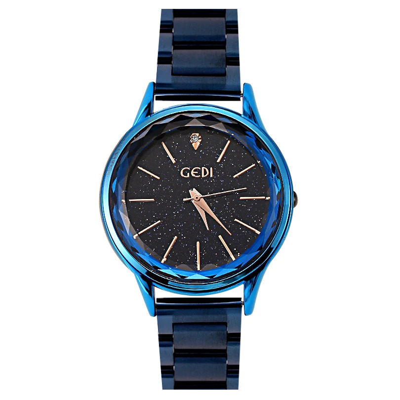 

GEDI Fashion women wristwatch Simple Casual Quartz Watch female Buckle ladies wrist watch blue black purple Quartz watch