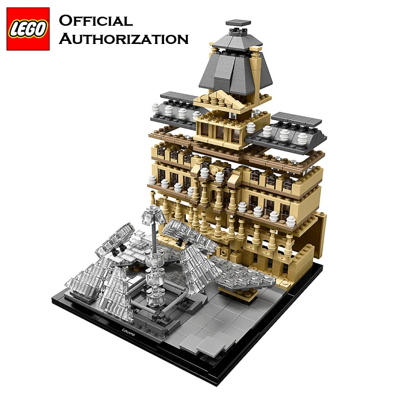 LEGO Architecture Series строительные блоки игрушки Париж Лувр туристический сувенир для