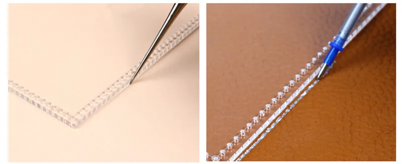 carteira transparente acrílico modelo couro leathercraft ferramentas acessórios 19.2*10*3.5cm