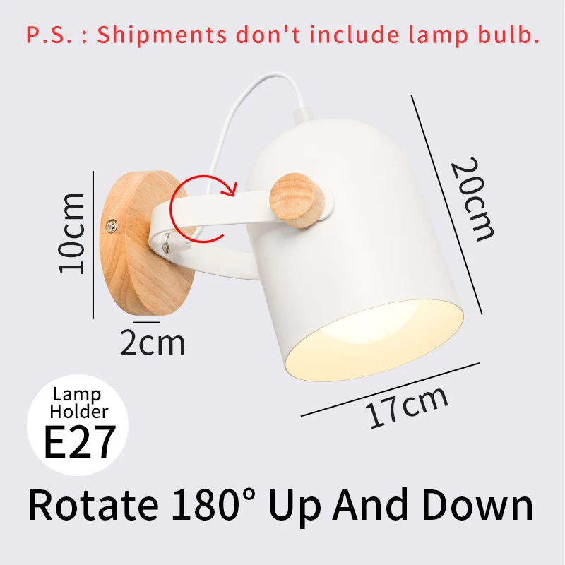 EL 8 типов современного светодиодный настенный светильник swooden прикроватный настенный светильник Настенный бра современный настенный светильник для кухни и спальни - Цвет абажура: Type 8 no bulb