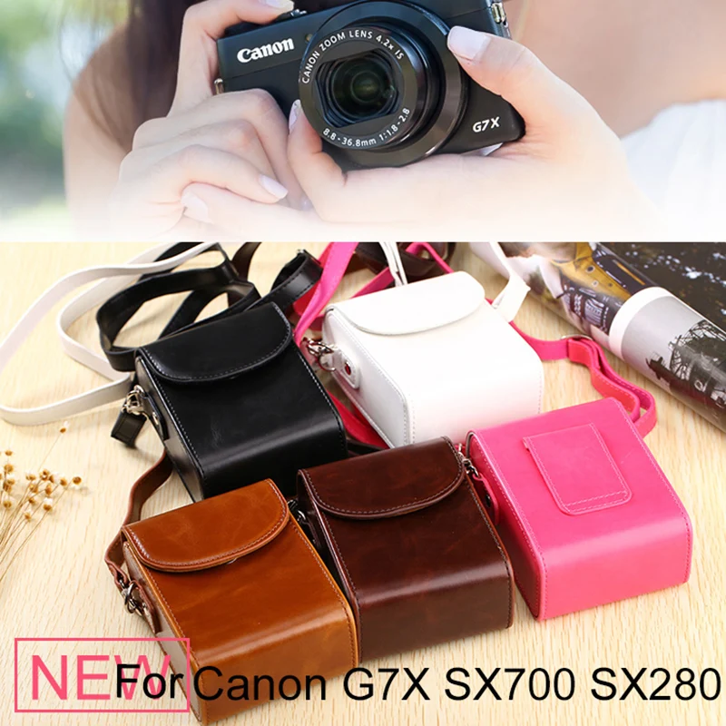 Сумка из ПУ кожи высокого качества для цифровой камеры Canon G7X Mark II G9X SX730 SX720 SX710 SX700