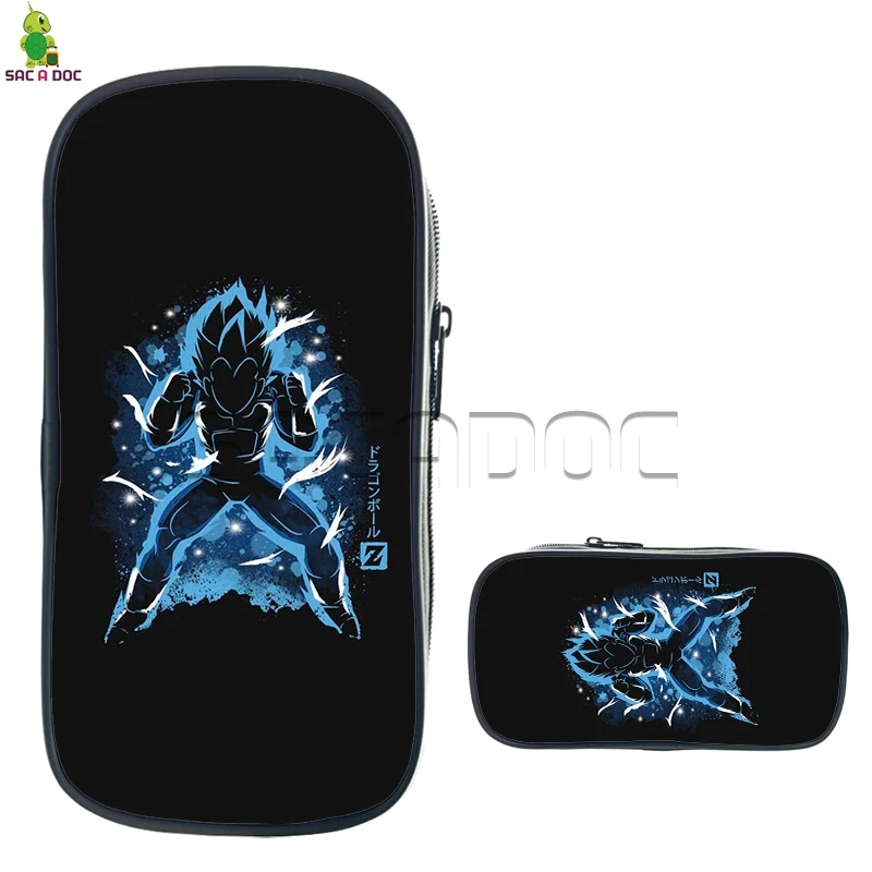 

Dragon Ball Super Saiyan Goku Vegeta Pencil Holder Fluorescence Cosmetic Cases Kids Gift Bag Boys Girls School Supplies Bags