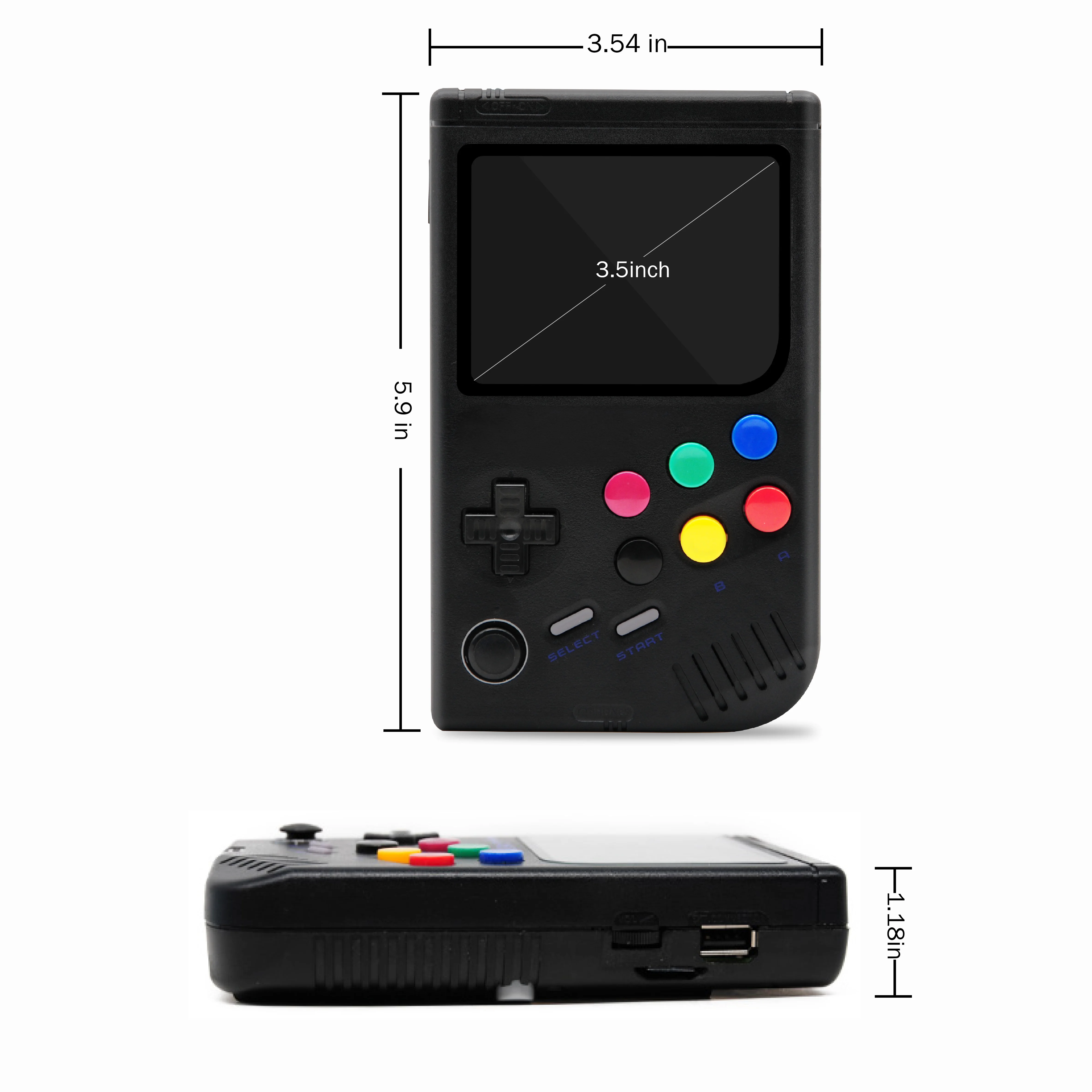 Dikdoc LCL-Pi Ретро видео игровая консоль плеер Raspberry Pi boy 3B портативная игра с 3,5 дюймовым ips экраном встроенные 10000 игры