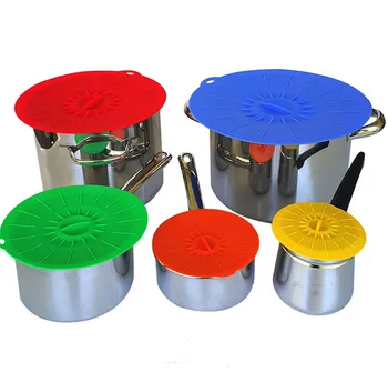 

5Pcs Silicone Food Lids Sets Colorful Vaccum Microwave Bowl Cup Pot Cover Anti-dust Super Suction Lid Frshing Keeping 3
