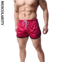 MUSCULARITY для мужчин Летние облегающие шорты тренажерные залы Фитнес Бодибилдинг мужской короткие штаны быстросохнущие обувь с дышащей