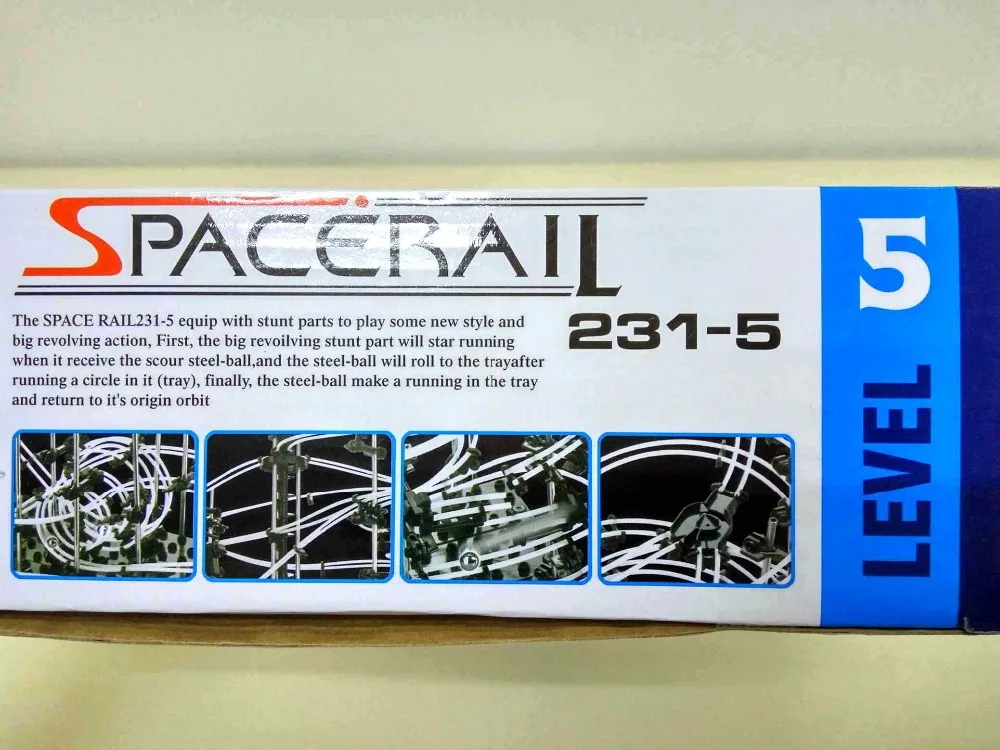 Уровень 5 (231-5) Spacerail, горки, Spacerail, DIY игрушки строительные блоки, бесплатная доставка