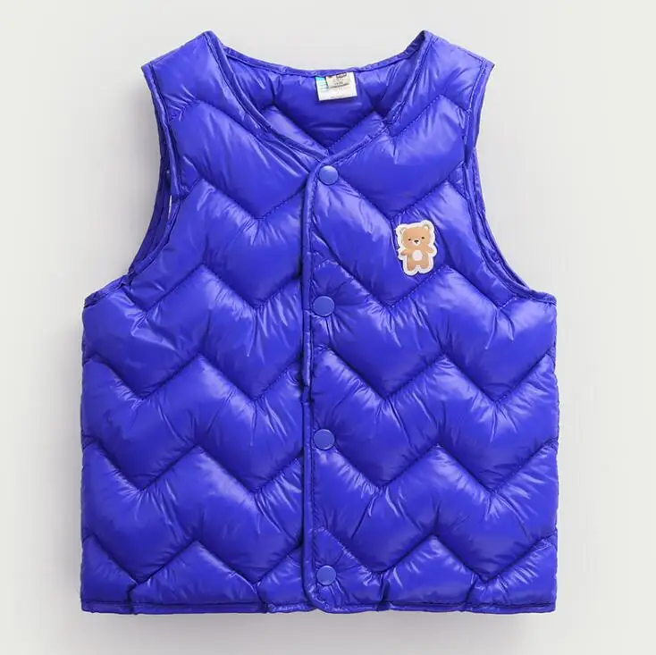 

Kids Girls Vests Children's Down Parkas Cotton Warm Vest Baby Girl Boy Sweet Solid Waistcoat Outerwear 1-6 Years