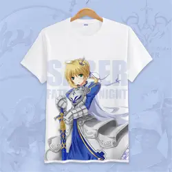 Футболка с надписью «Fate/stay night» для косплея «Fate Grand заказ Okita Souji Saber Joan of Arc», футболки с короткими рукавами