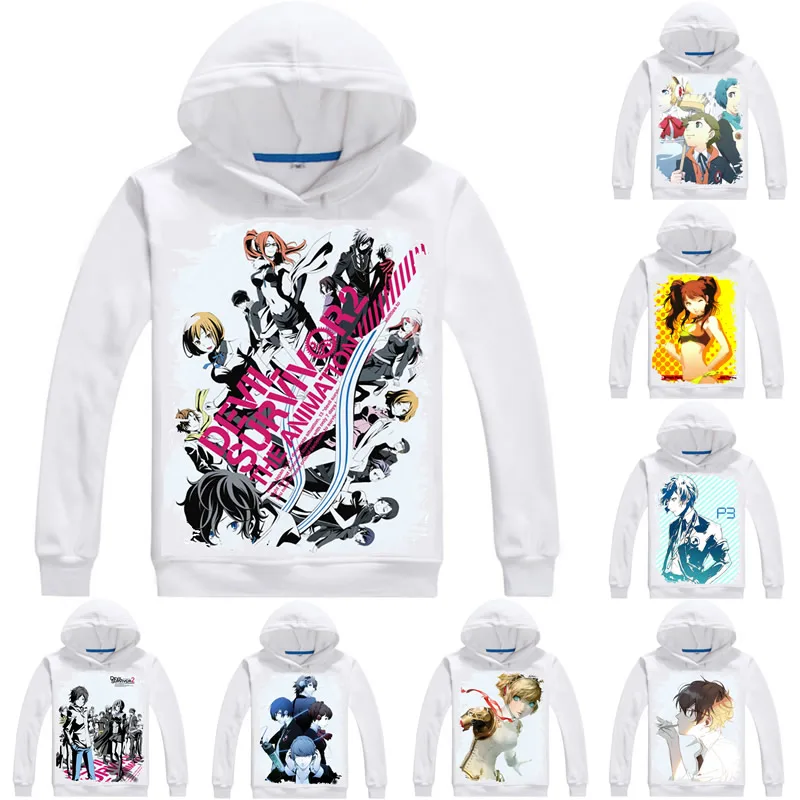 Coolprint Аниме толстовки Persona 3D мульти стиль с длинным рукавом капюшоном Shin Megami Tensei