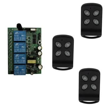 

AC 220V 4CH 4 CH Wireless Remote Control Switch System Wireless Light Switch Relay Module Radio Receiver Transmitter 315/433Mhz