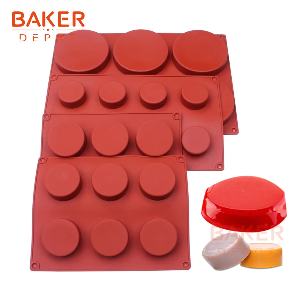 BAKER DEPOT, силиконовая форма для выпечки торта, торта, выпечки, Круглый Желе, пудинг, форма для мыла, форма для льда, инструмент для украшения торта, диск, форма для хлеба, печенья