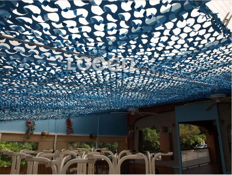 

2.5M*6M filet camouflage netting blue camo netting for camping canopy beach sunshade tent shade tent sun protection tent