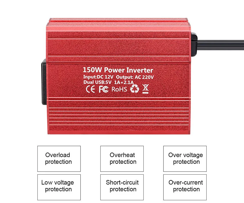 SUNYIMA 150 Вт пиковая мощность 300 Вт DC12V до 220 В USB модифицированный синусоидальный инвертор конвертер Солнечный источник питания