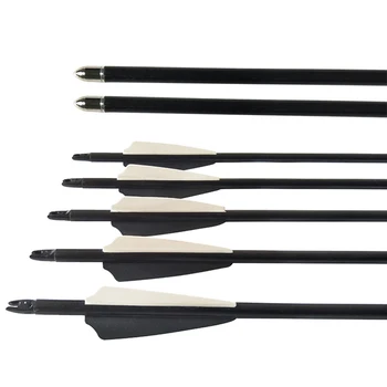 

12pcs 31 inch Fiberglass Arrow With Spine 600 Diameter 8mm Rubber Arrows For Compound Bow Of Hunting Shooting Sport Accessories