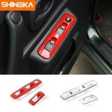 Shineka abs botão interruptor de elevador janela interior do carro decoração capa guarnição quadro painel adesivos para suzuki jimny 2007 + estilo do carro