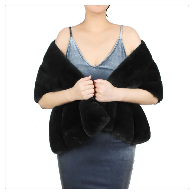 New autumn and winter new goods real - shot imitation fur cape fur cape dress small coat to match Europe and America (14)