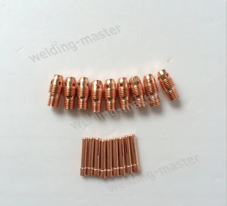 50pcs Collet & 50PCS Collet Body ( 1.0 / 1.6 / 2.0 / 2.4 / 3.2mm ) For WP-9 WP-20 TIG Air Cooled Argon Welding Torch Consumables