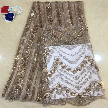 

2018 New Design Sequins African Lace Fabric 2018 Wholesale African Swiss Voile Lace High Quality France Tulle Lace Fabric 5Yards