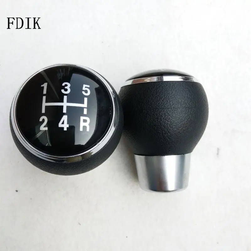 FDIK 5 Speed Chrome Car Gear Shift Knob Sticker Lever Head For Mitsubishi Lancer V3 V5 V6 EX/EVO