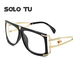 2017 большие квадратные очки Женщины Оптические Frame бренд Роскошные черные дизайнерские очки рамки для женщин с