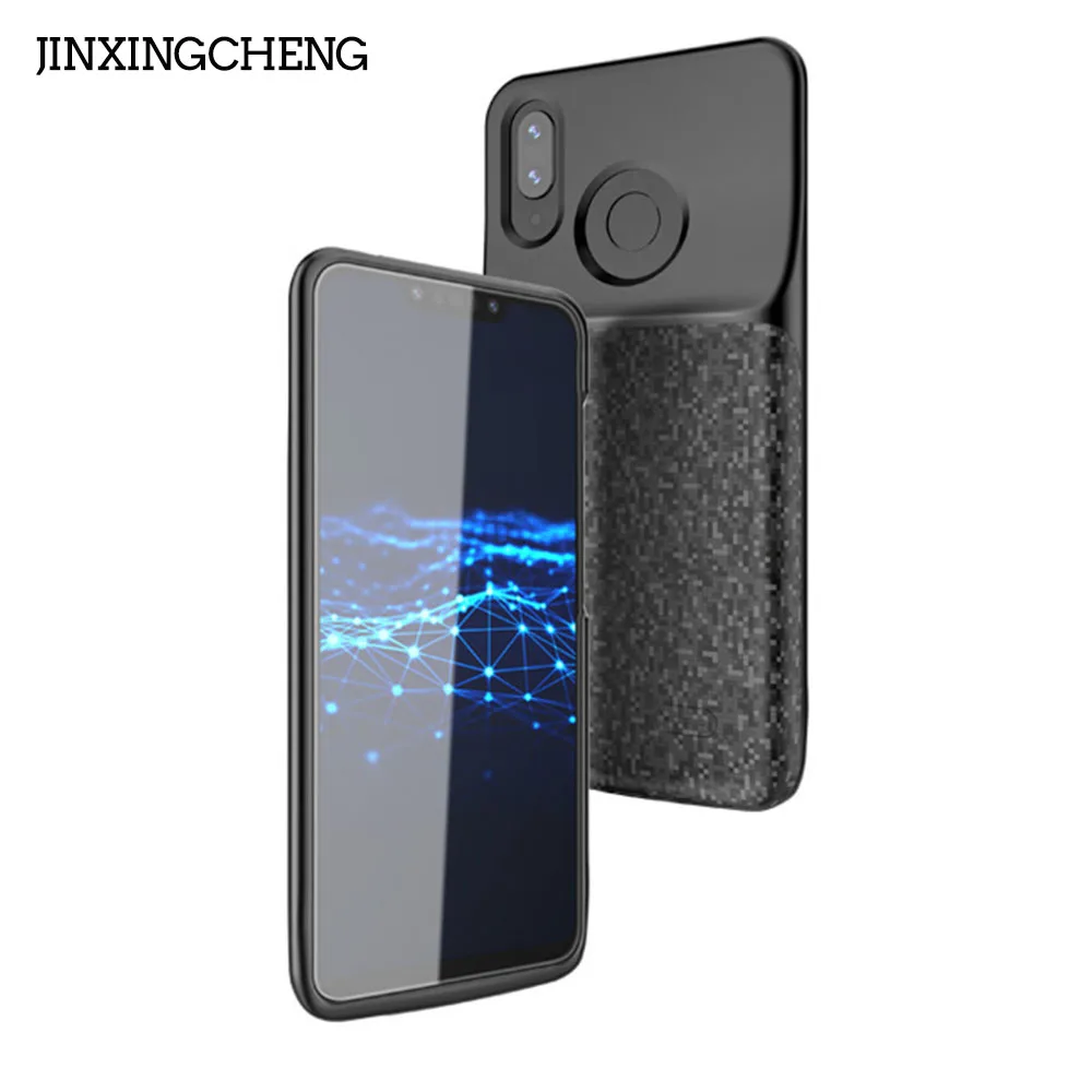 

JINXINGCHENG Soft Frame Battery Case for Huawei Nova 3i 5200mah Back Clip Fast 18650 Battery Charger for Huawei Honor Play