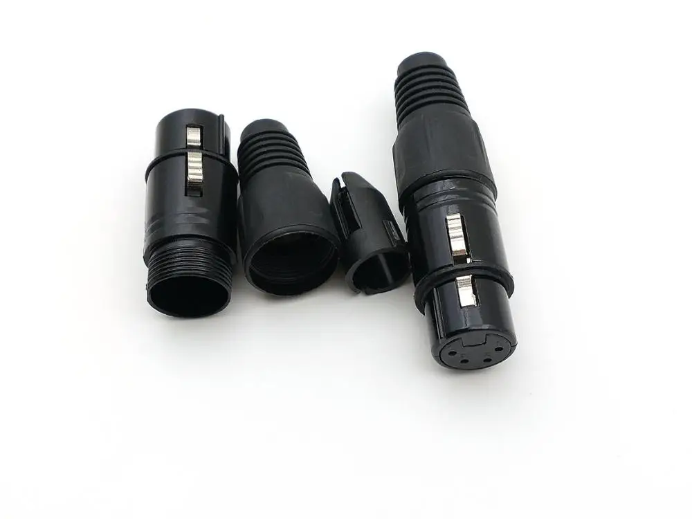 10 шт. черный 4 контактный разъем XLR адаптер|adapter connector|adapter xlradapter female |