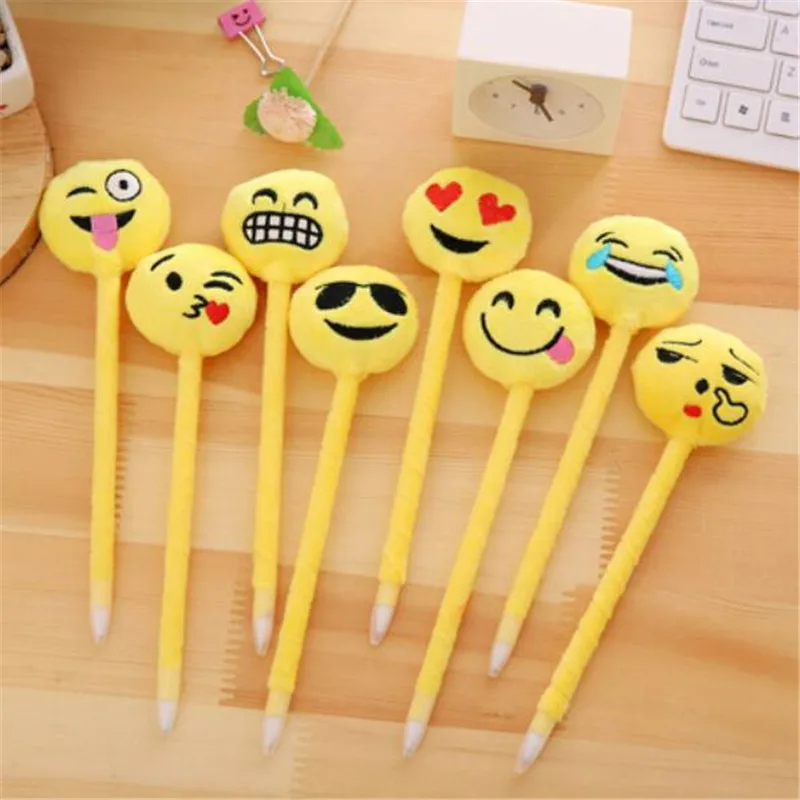 Promotional 2pcs/lot Kawaii Emoji Cute School Supplies Ballpoint Pen Oficina Stationery