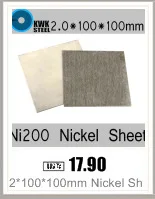 2*100*100 мм Никель Простыни чистый Никель asme ni200 uns n02200 W. nr.2.4060 N6 плиты гальванических анодов Эксперимент Бесплатная доставка