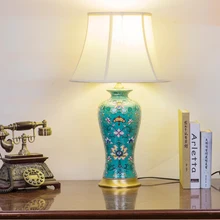 Famille rose Jingdezhen китайская керамическая Настольная лампа для спальни, гостиной, украшение для столовой Античная Настольная лампа