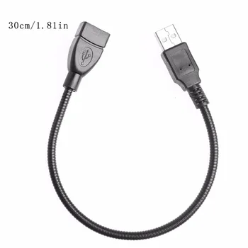 

Flexible Mesh Metal USB 2.0 Male To Female Data Transmission Power Cord Stand Holder Gooseneck Extension Cable 30CM/1FT