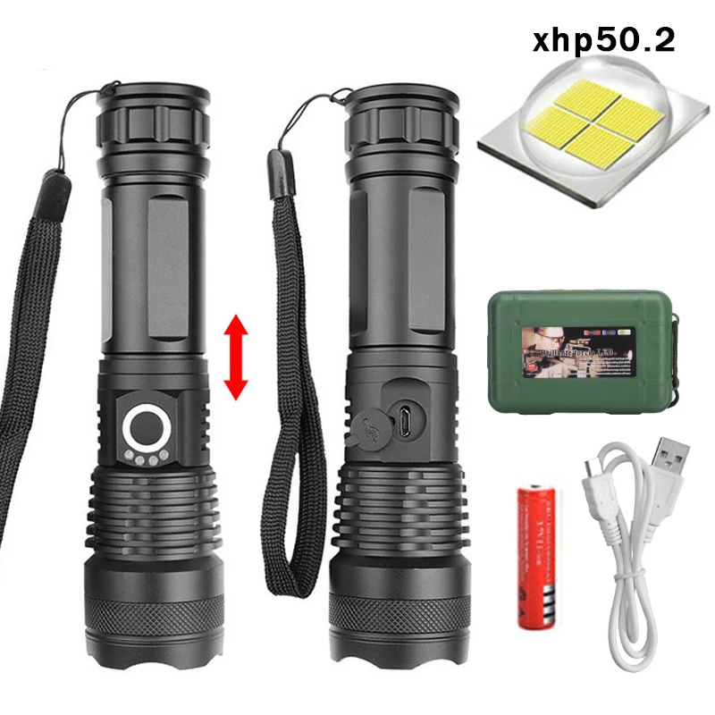 

30000 lumens Lamp xhp50.2 most powerful flashlight USB Zoom linterna led torch xhp50 18650/26650 Rechargeable battery hunting