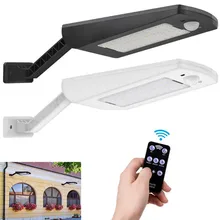 66LED солнечный светильник новейший дизайн Солнечный сад беспроводной настенный 1000LM PIR индукция человеческого тела открытый светильник ing солнечный три режима