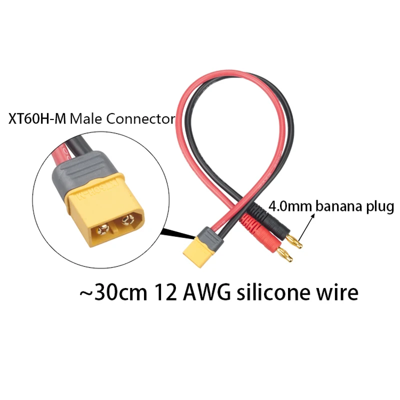 300 мм RC Батарея заряда XT90 XT60 до 4,0 мм разъемы с вилками типа «банан», 12AWG кабель электрического провода для RC вертолет Quadcopter Lipo Батарея