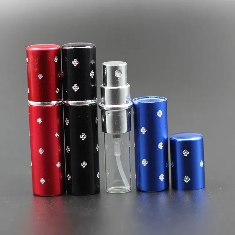 Bomba de Pulverização de Atomização Frasco de Perfume Anodizado de Alumínio Compacto de Viagem Lote Atacado ml 10 Dot Vidro Vazia Garrafa Reutilizável 15 Pçs - 7 Cheap Garrafas reutilizáveis