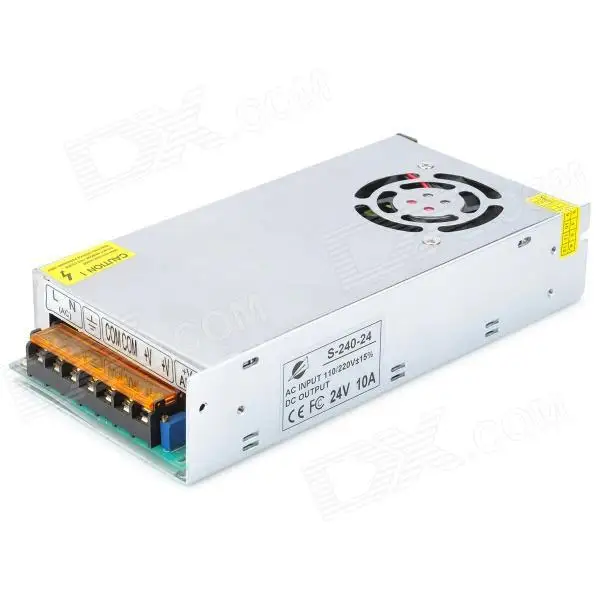 

240W 24V 10A Switch LED Driver Power Supply Adapter , Electronic LED Transformer Free Shipping